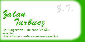 zalan turbucz business card